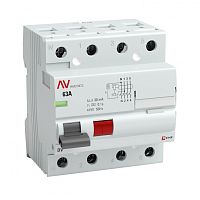 Выключатель дифференциальный (УЗО) DV 4п 40А 300мА тип A AVERES | код. rccb-4-40-300-a-av | EKF